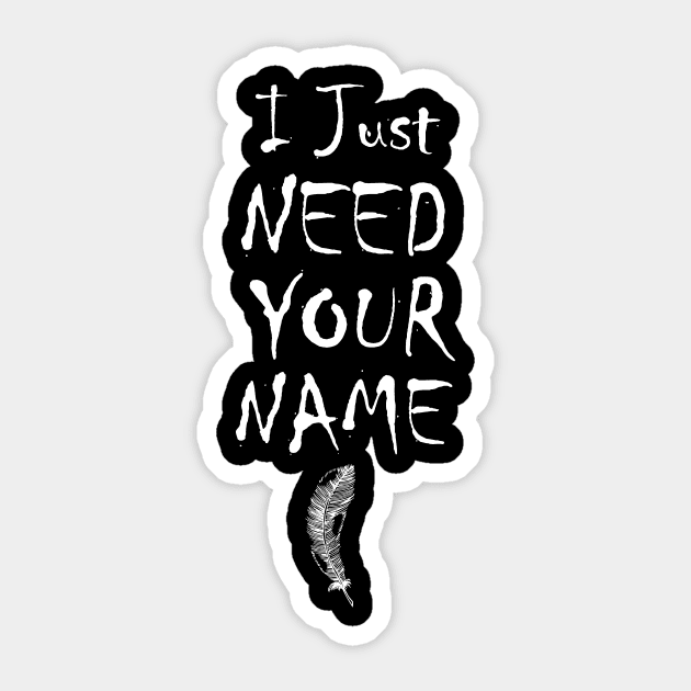 I just need your name / manga lover Sticker by T-shirtlifestyle